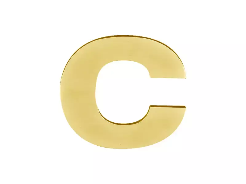 Huisletter C mat Goud PVD 77 mm – Formani Basics LBHN100-C