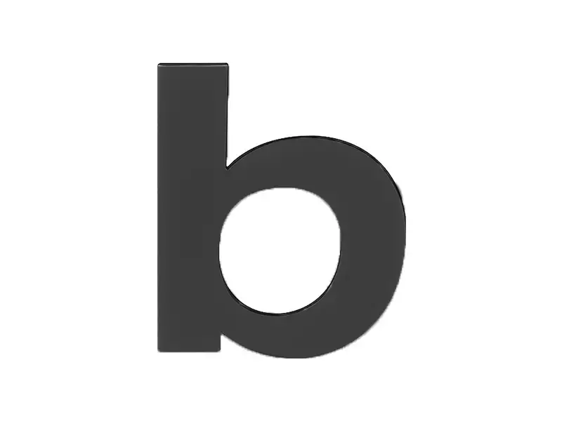 Huisletter B mat Zwart 77 mm – Formani Basics LBHN100-B