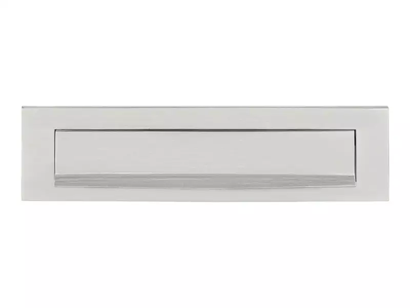 Briefplaat RVS PVD 330x80 mm met Tuimelklep – Formani Basics
