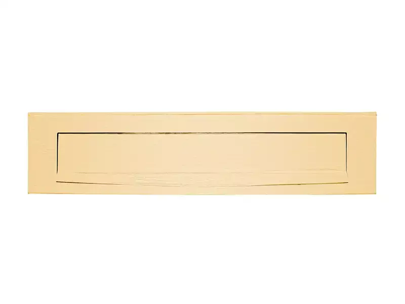 Briefplaat Mat Goud PVD 330x80 mm met Tuimelklep – Formani Basics