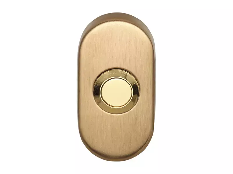 Beldrukker Ovaal Mat Goud PVD – Formani Basics LB51