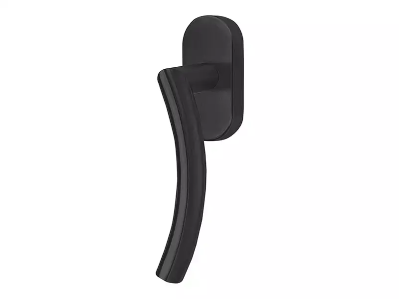 Draaikiep raamkruk links Zwart LB4-DK-O