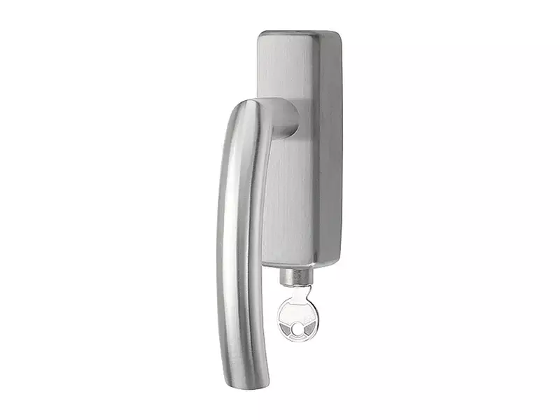 Draaikiep raamkruk links RVS Afsluitbaar LB14-DKLOCK-O