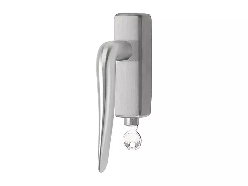 Draaikiep raamkruk links RVS Afsluitbaar LB20-DKLOCK-O