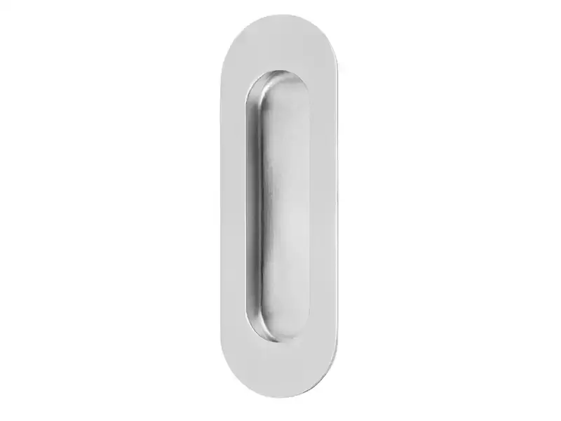 Schuifdeurkom RVS Gepolijst Ovaal 120x41mm – Formani Model LB41