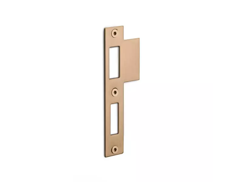 Sluitplaat Dag en nachtslot Licht brons PVD LBSP-NYW 24x124mm