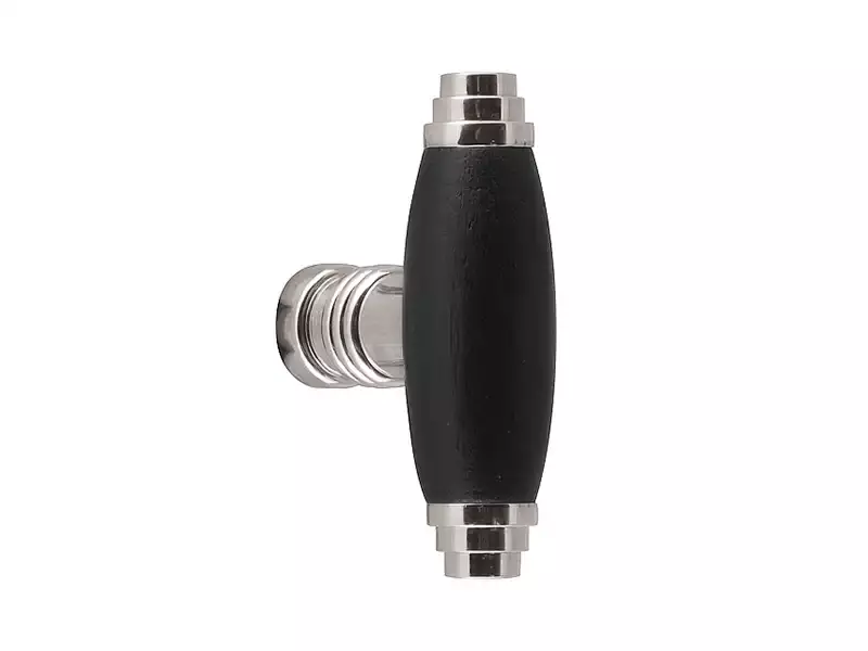 Meubelknop Nikkel en zwart ebben ovaal 58 mm – Formani Timeless 1934M