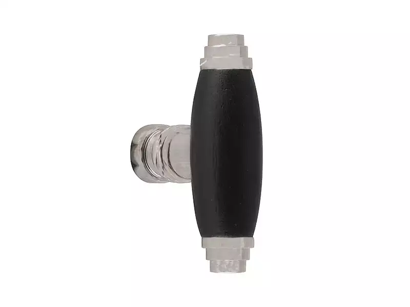 Meubelknop Mat Nikkel en zwart ebben ovaal 58 mm – Formani Timeless 1934M