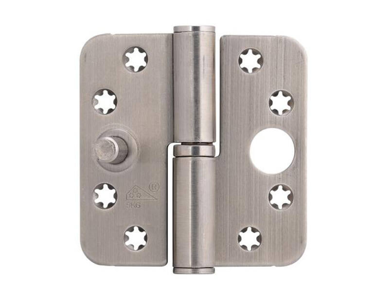 Veiligheidspaumelle SKG3 RVS 89x89x3mm DIN-links, met ronde hoeken