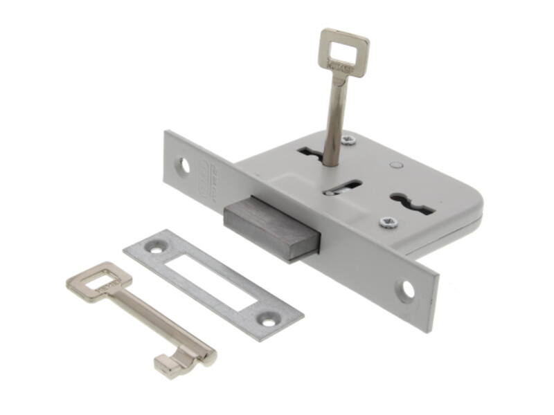 Nemef Insteek kastdeurslot 210-40mm klavier Wit, links en rechts te gebruiken