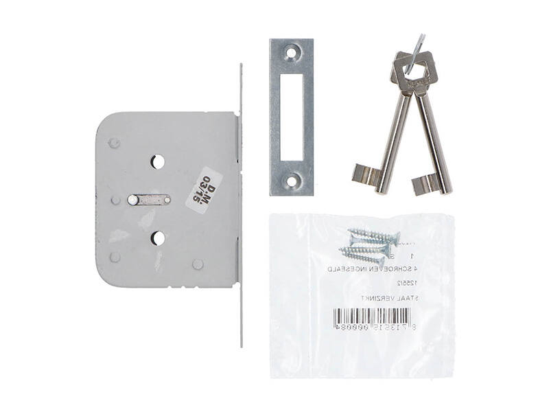 Nemef Insteek kastdeurslot 210-40mm klavier Wit, links en rechts te gebruiken