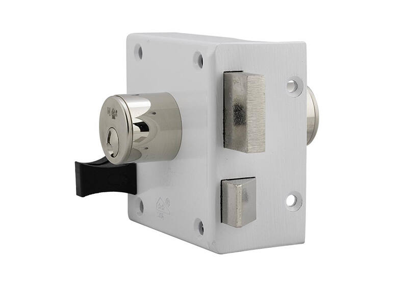 Oplegcilinderslot met vaste Nikkel cilinder SKG2 Din links Doornmaat 50mm DR1, inclusief 3 sleutels