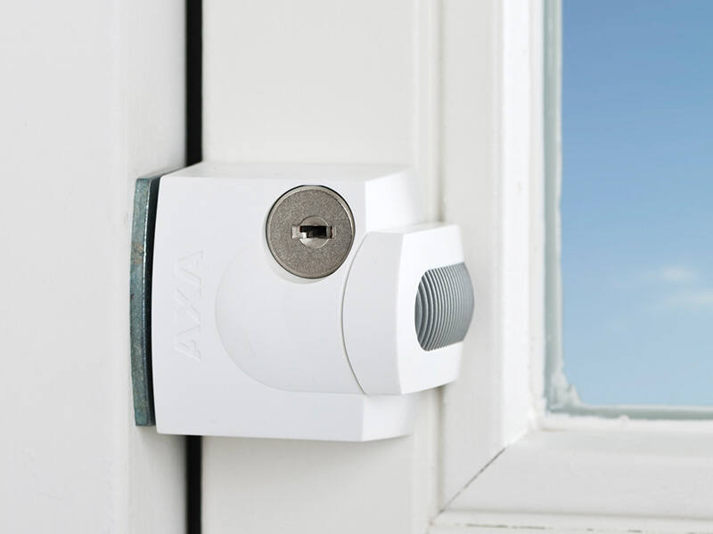 Veiligheidsoplegslot SKG1 AXA 3012-20-98 Wit, voor naar buitendraaiende ramen/deuren