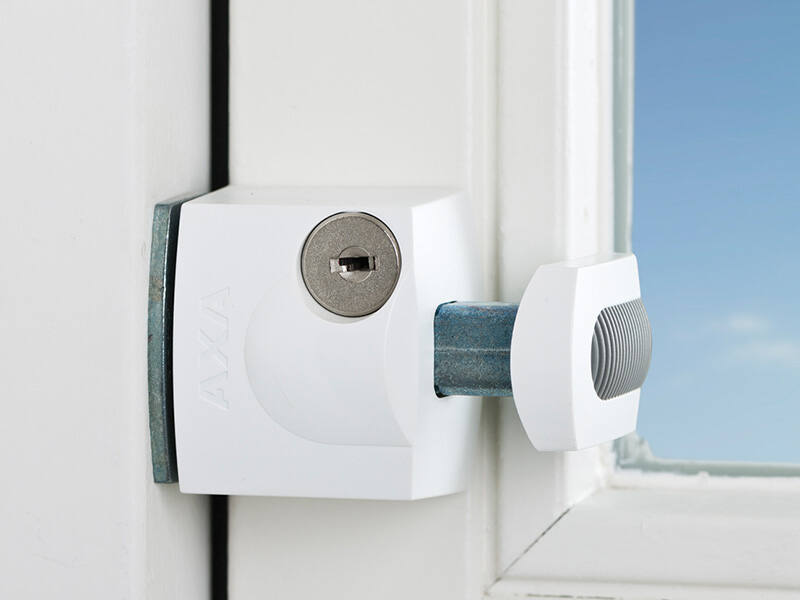 Veiligheidsoplegslot SKG1 AXA 3012-20-98 Wit, voor naar buitendraaiende ramen/deuren