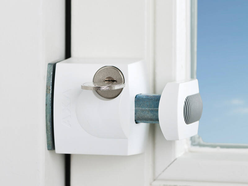 Veiligheidsoplegslot SKG1 AXA 3012-20-98 Wit, voor naar buitendraaiende ramen/deuren