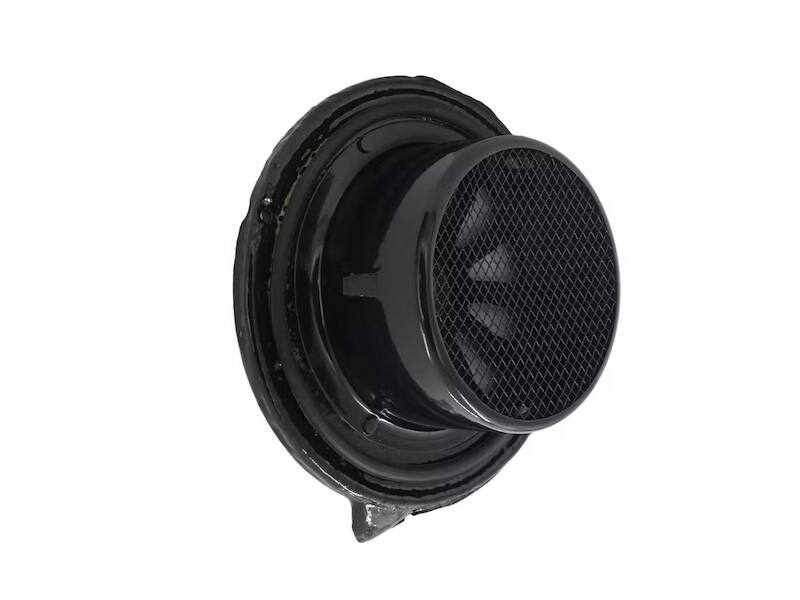 Ventilatierooster Zwart rond Retro 150mm voor buis 100mm
