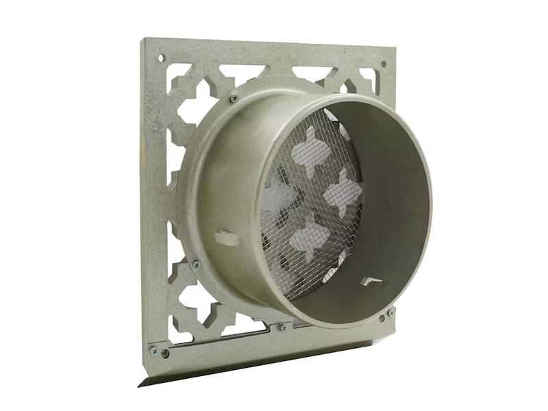 Ventilatierooster Brons-tint vierkant Retro 220x220mm voor buis 125mm
