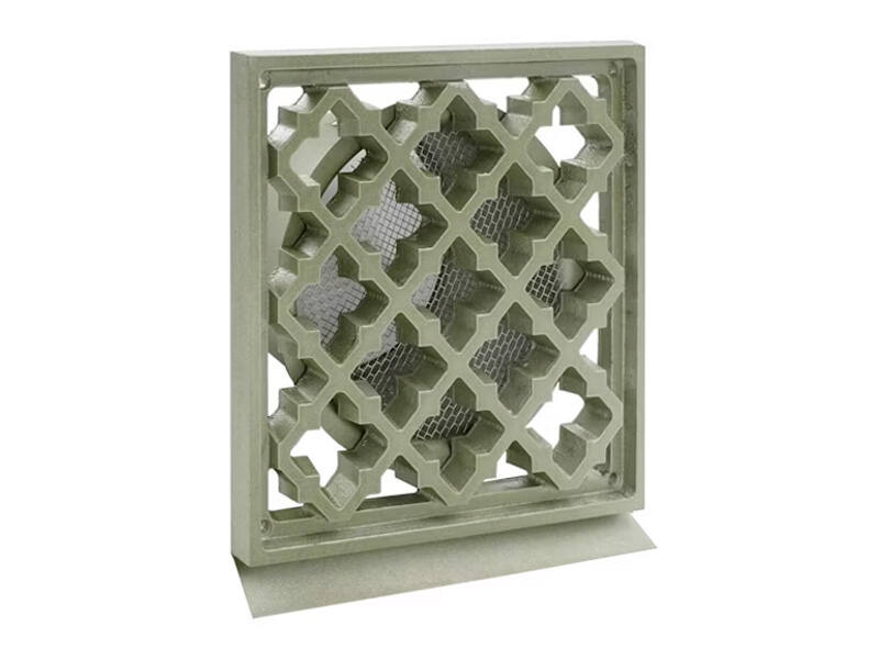 Ventilatierooster Brons-tint vierkant Retro 220x220mm voor buis 125mm
