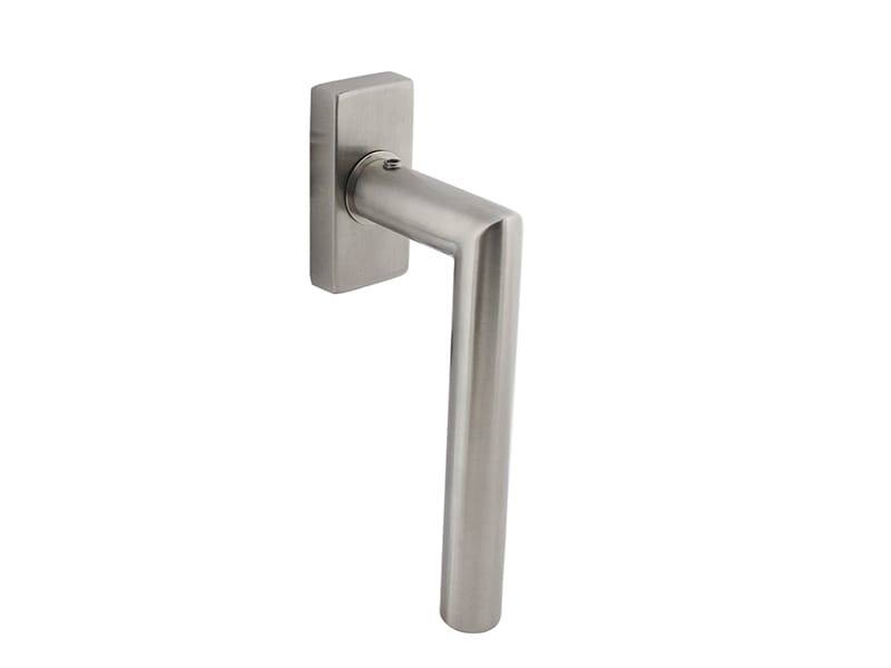 Intersteel Raamkruk Jura op rechthoekige rozet rvs