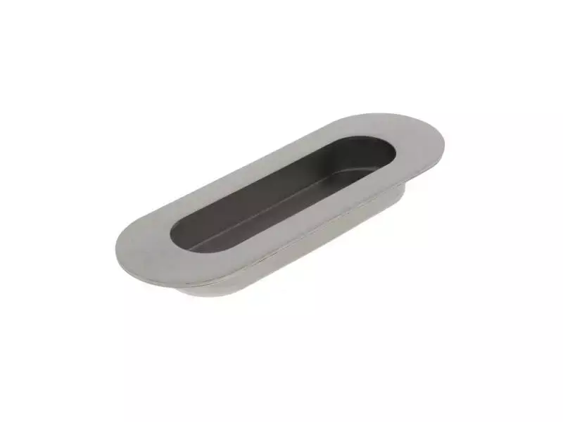 Intersteel Schuifdeurkom ovaal 120x40mm blind rvs geborsteld