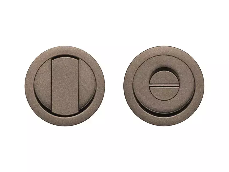 WC-sluiting Brons Rond 57 mm voor Schuifdeuren - Formani Basics LB57S