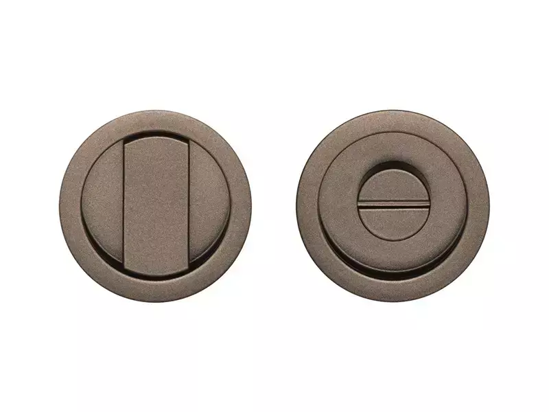 WC-sluiting Brons Rond 57 mm voor Schuifdeuren - Formani Basics LB57SL