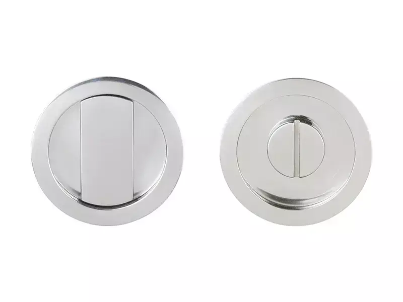 WC-sluiting gepolijst RVS Rond 57 mm voor Schuifdeuren - Formani Basics LB57SL