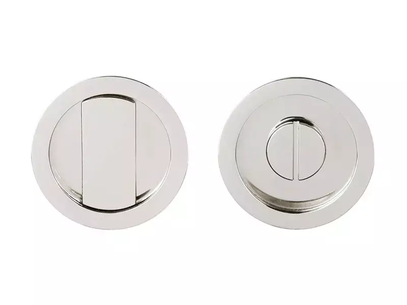 WC-sluiting Nikkel Rond 57 mm voor Schuifdeuren - Formani Basics LB57S_T