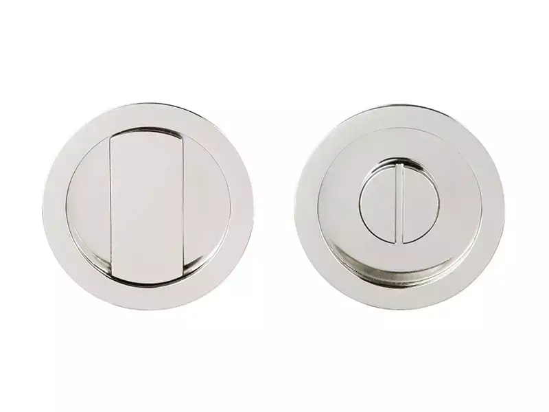 WC-sluiting Nikkel Rond 57 mm voor Schuifdeuren - Formani Basics LB57SL