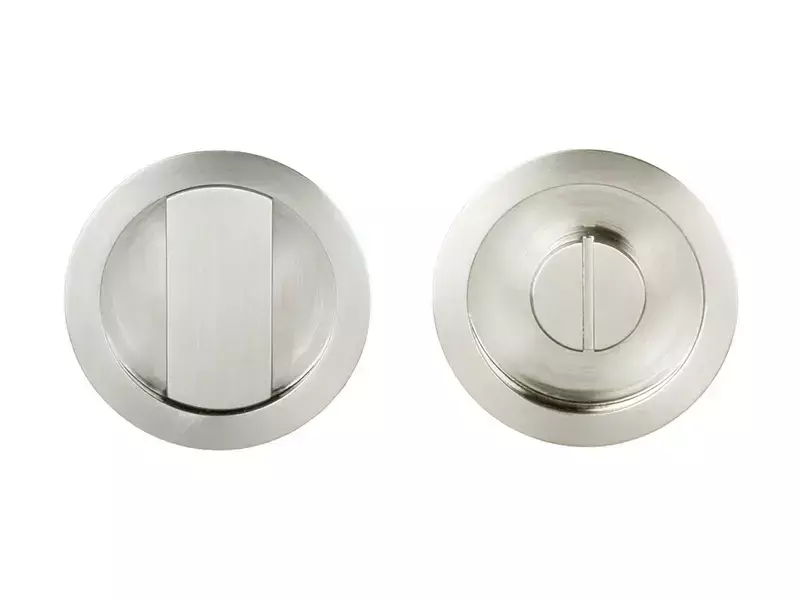 WC-sluiting Mat nikkel Rond 57 mm voor Schuifdeuren - Formani Basics LB57SL