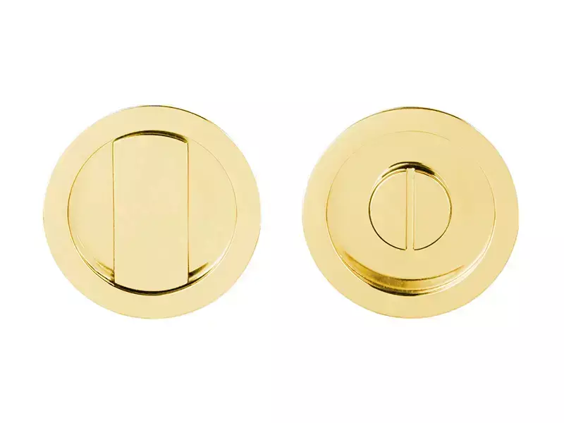 WC-sluiting Messing Rond 57 mm voor Schuifdeuren - Formani Basics LB57SL