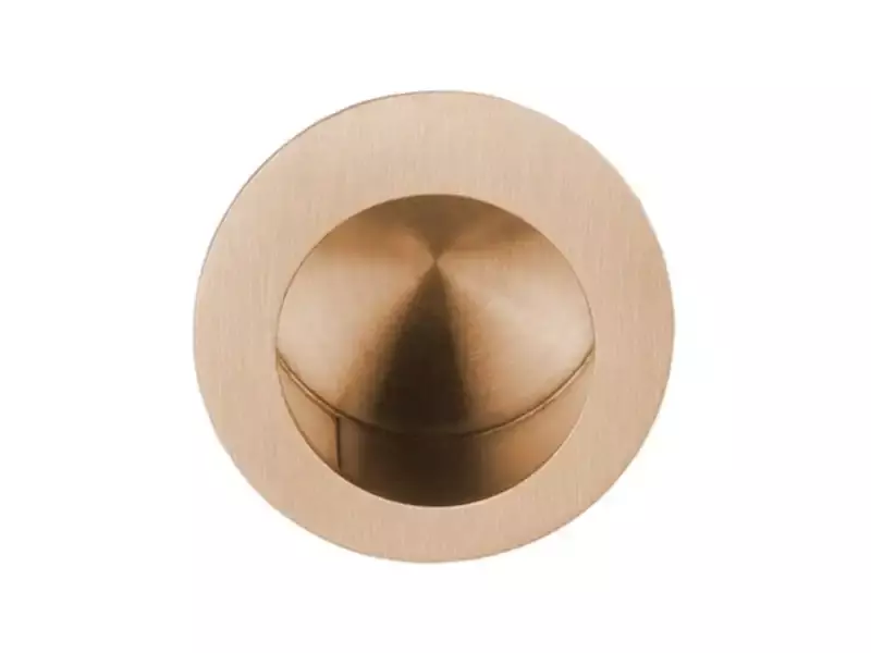 Schuifdeurkom Licht Brons PVD Rond 30mm Fingertip – Formani Model LB29