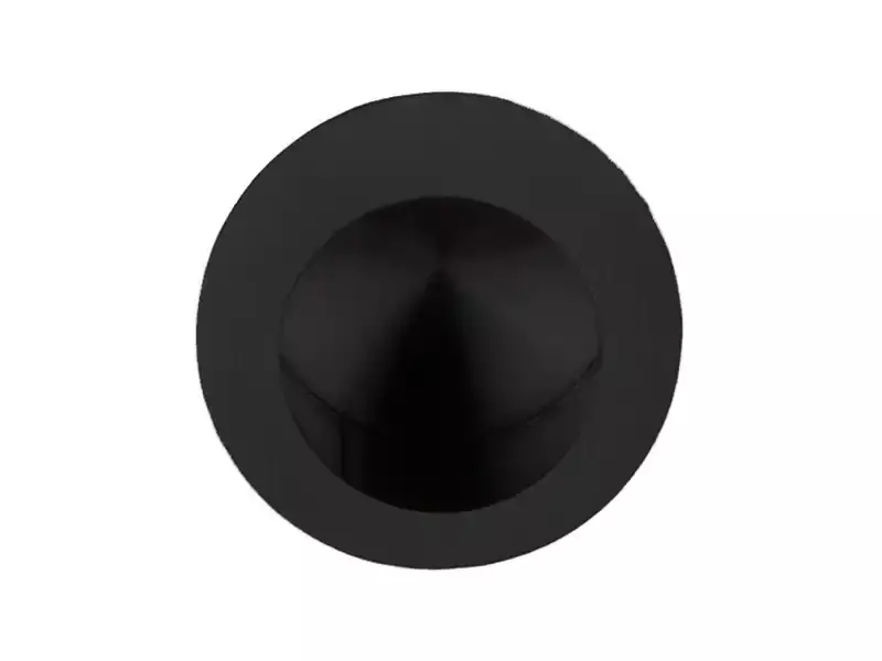 Schuifdeurkom Zwart Mat PVD Rond 30mm Fingertip – Formani Model LB29