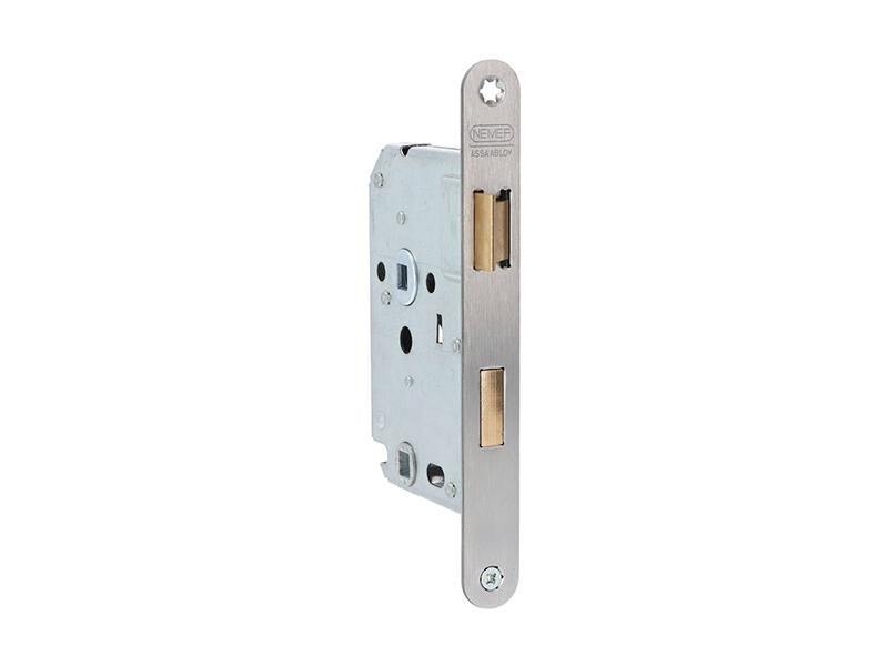 Nemef Insteek Wc-badkamerslot WC63 RVS 1264/17 zware contraveer Doornmaat 50mm, 1200 serie