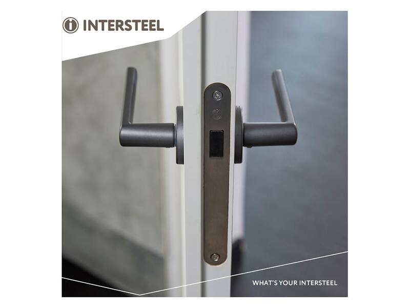 Intersteel Woningbouw magneet loopslot, voorplaat afgerond rvs