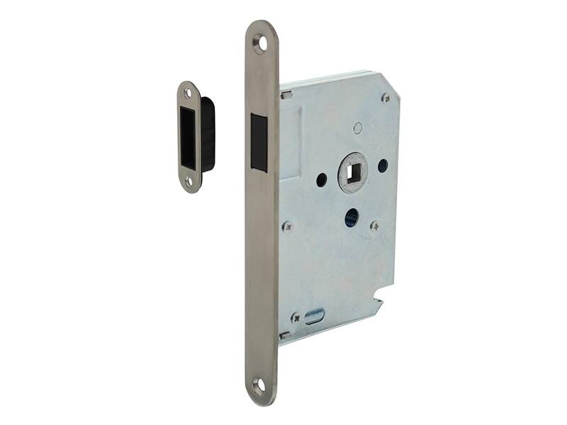 Intersteel Woningbouw magneet loopslot, voorplaat afgerond rvs