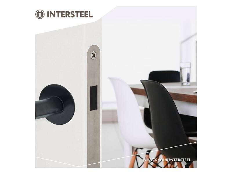Intersteel Woningbouw magneet cilinder dag- en nachtslot 55mm, voorplaat afgerond rvs