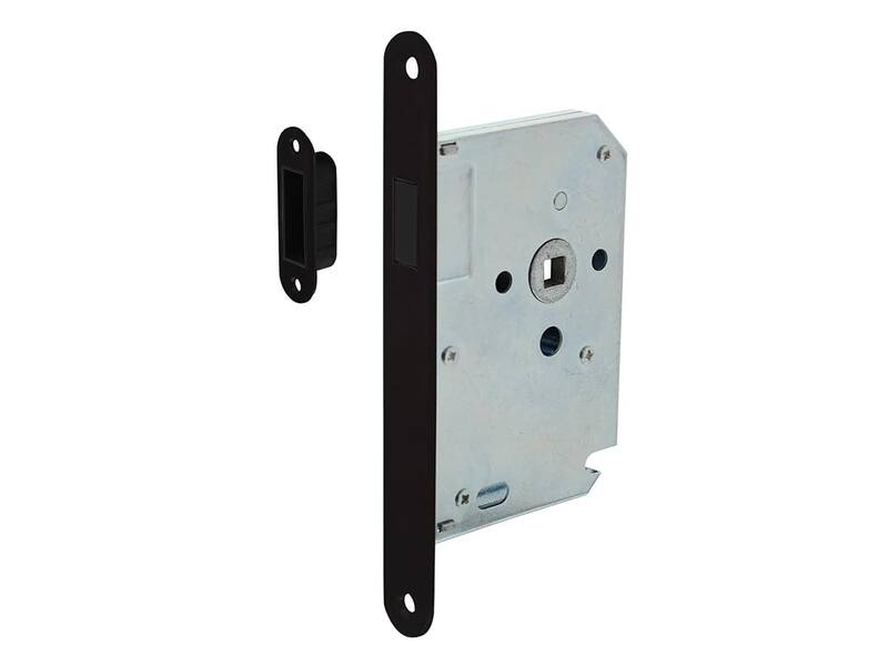 Intersteel Woningbouw magneet loopslot, voorplaat afgerond zwart