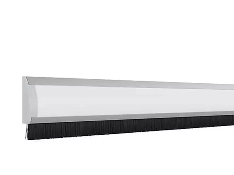Deurtochtstrip Deco, Aluminium met witte inlay