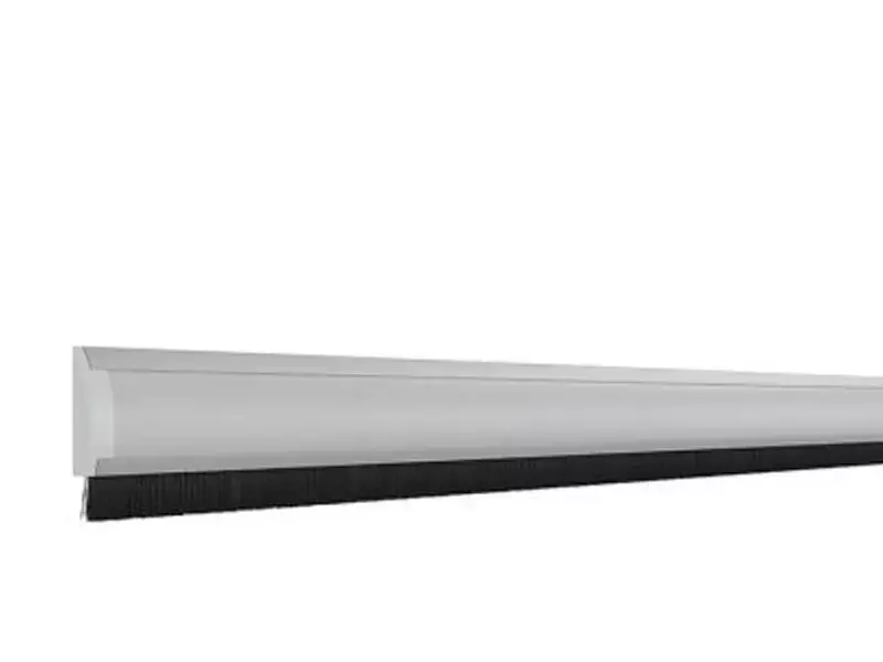 Deurtochtstrip Deco, Aluminium met zilver inlay