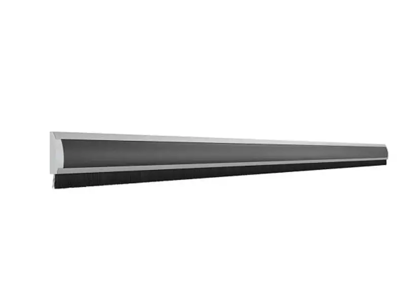 Deurtochtstrip Deco, Aluminium met zwarte inlay