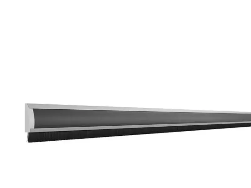 Deurtochtstrip Deco, Aluminium met zwarte inlay