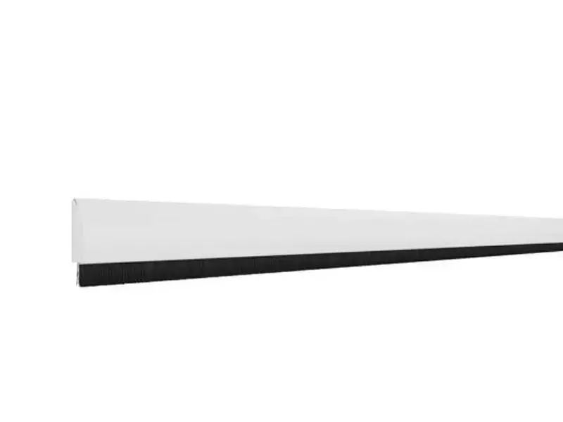 Deurtochtstrip Deco, Aluminium met witte metalen afdekkap
