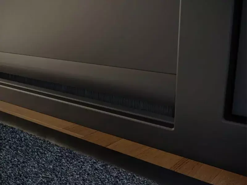 Deurtochtstrip Deco, Aluminium met antraciet metalen afdekkap