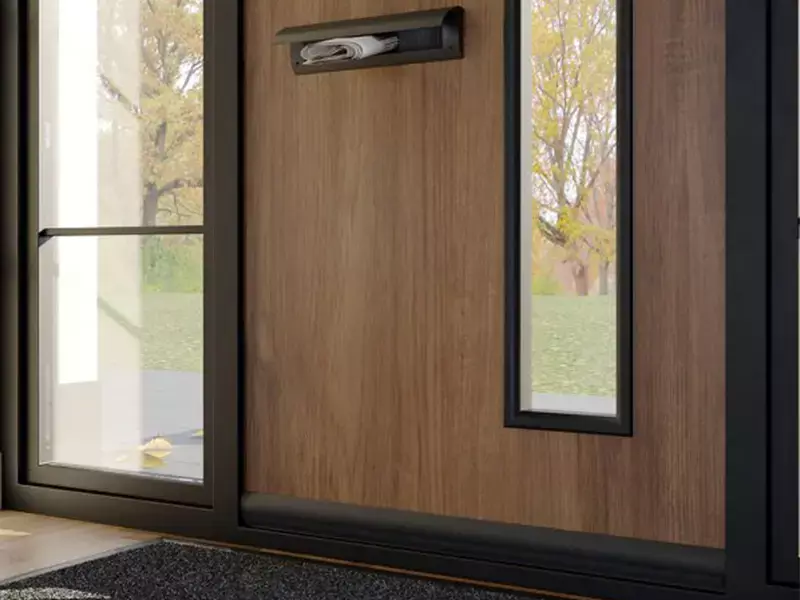 Deurtochtstrip Deco, Aluminium met antraciet metalen afdekkap