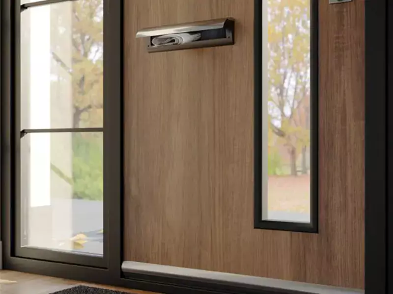 Tochtklep Aluminium kunststof houder, metalen klep Luxe met borstel