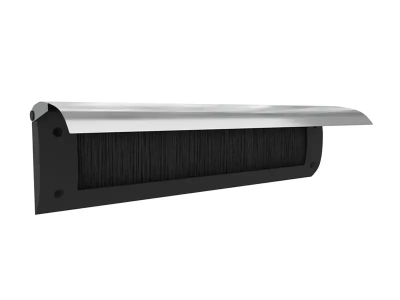 Tochtklep RVS Luxe met borstel 86 x 345mm