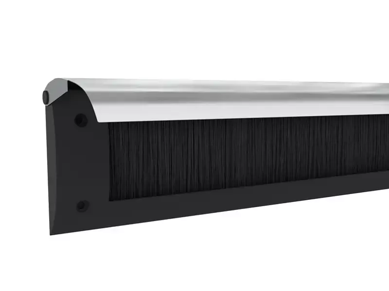 Tochtklep RVS Luxe met borstel 86 x 345mm