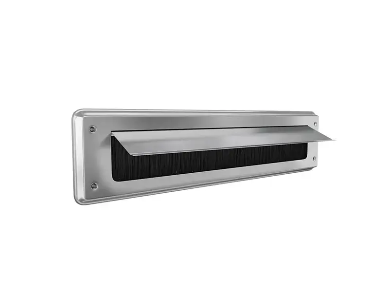 Tochtklep Aluminium Classic met borstel 86 x 345mm