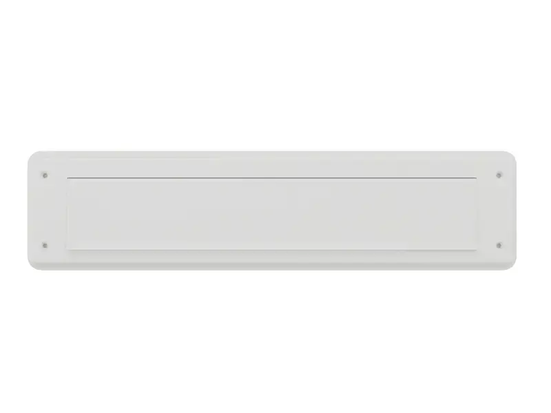 Tochtklep Wit RAL9016 Classic met borstel 86 x 345mm
